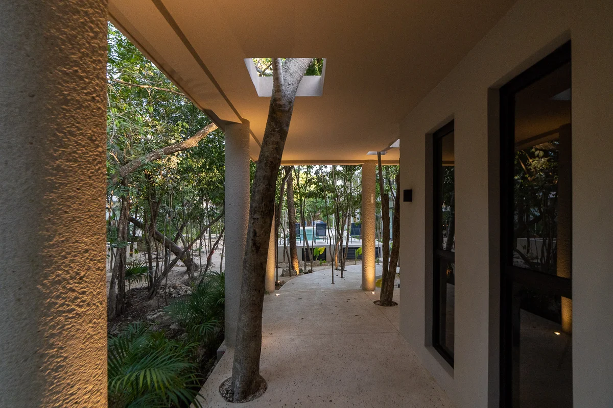 Image of Swimming Pool at Attha Holistika, featuring Architectural Design, Covered Walkway.