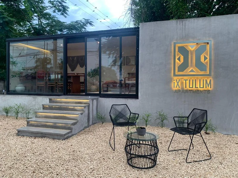 Image of Lounge at iX, featuring Modern Apartments, Tulum Real Estate.