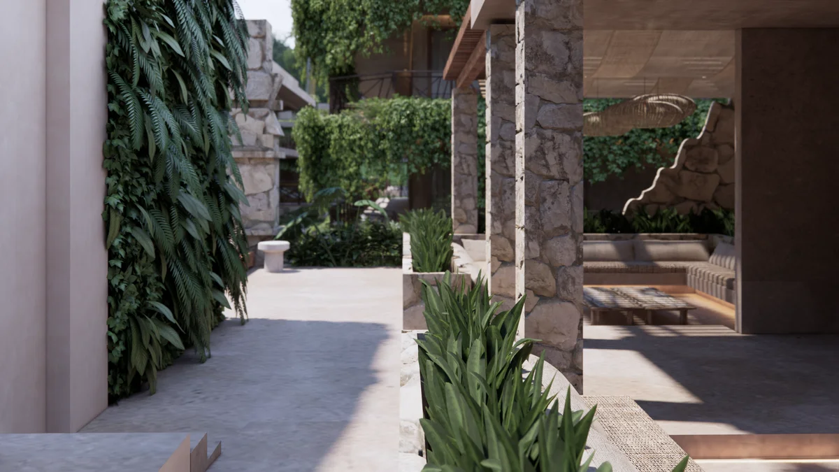 Image of Lounge at Ekab Tulum, featuring Outdoor Lounge, Covered Patio.