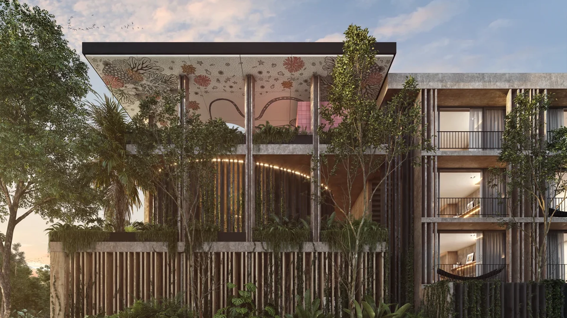 Image of Rooftop Terrace at The Tribe, featuring Modern Architecture, Tropical Design.