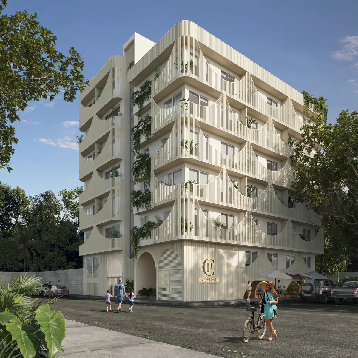 Image of Parking at Central Park 2, featuring Modern Architecture, Building Exterior.