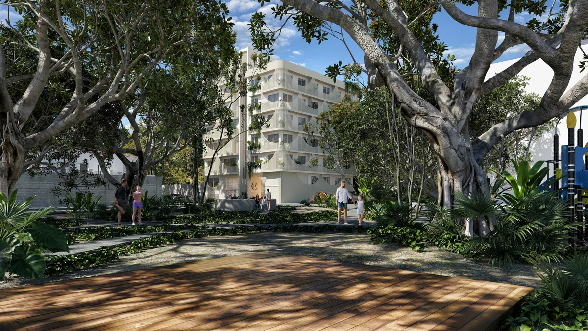 Image of Garden at Central Park 2, featuring Modern Building Exterior, Lush Landscaping.