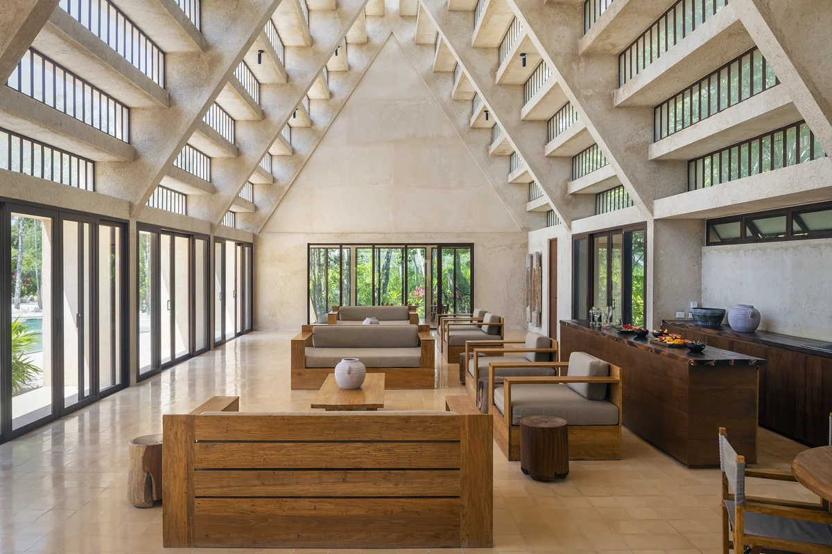 Image of Swimming Pool at Junglar, featuring Architectural Design, High Ceilings.