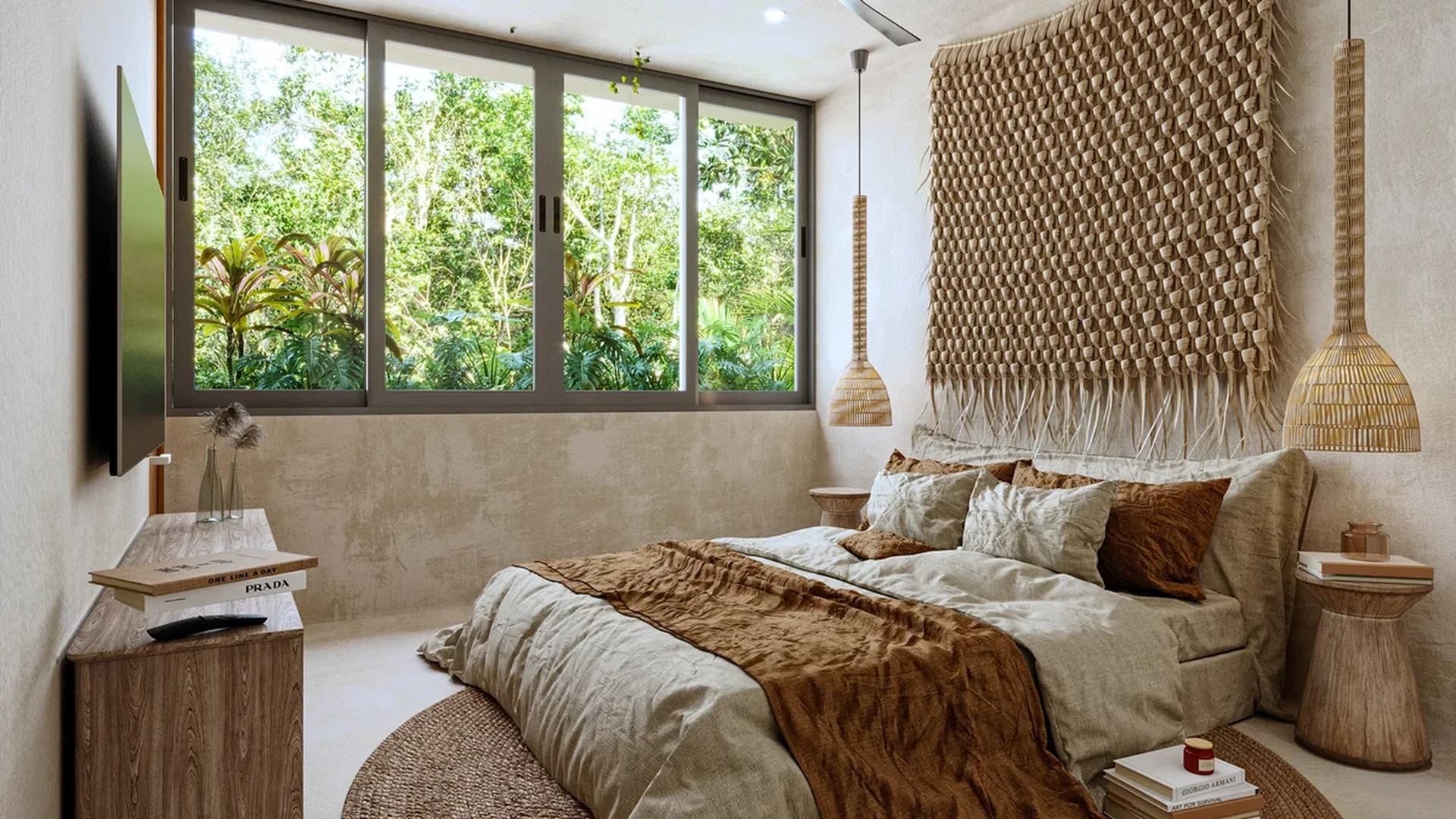 Image of Garden at Junglar, featuring Bedroom Design, Bohemian Decor.