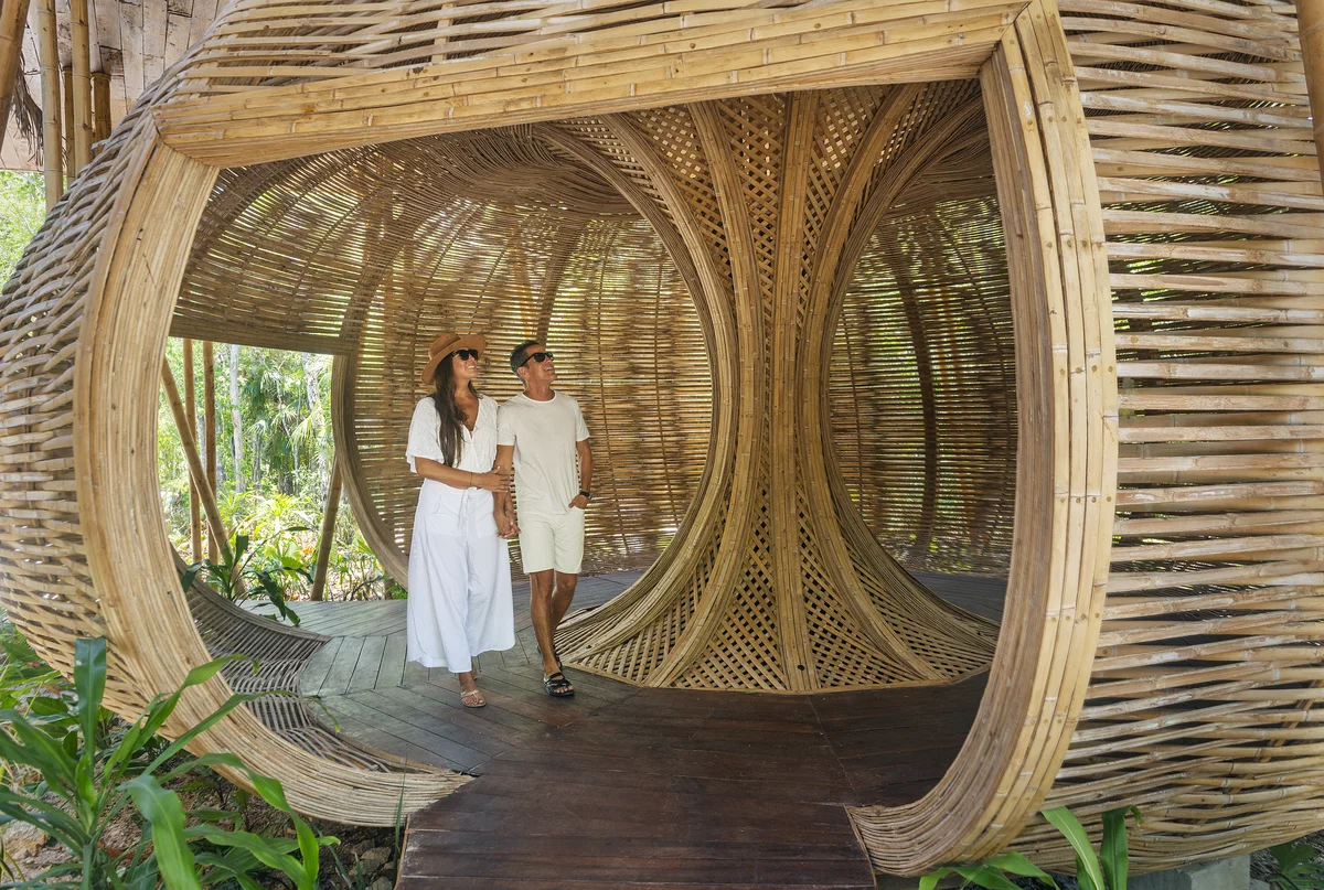 Image of Lounge at Junglar, featuring Bamboo Architecture, Outdoor Lounge.