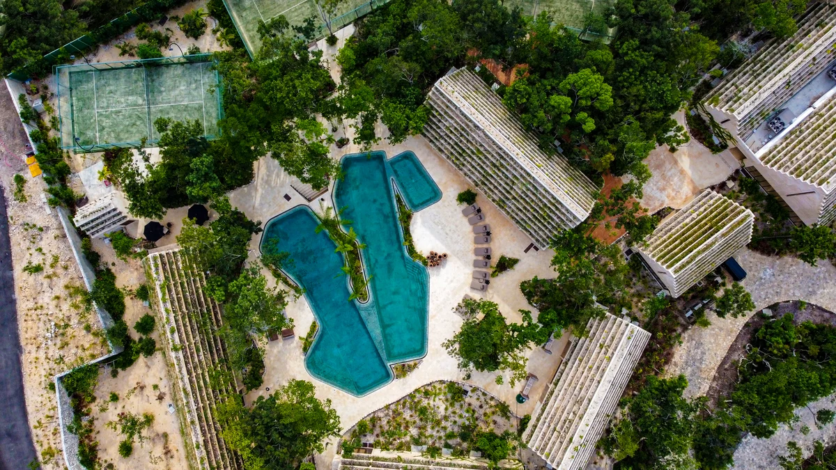 Image of Swimming Pool at Junglar, featuring Aerial View, Resort Style Pool.