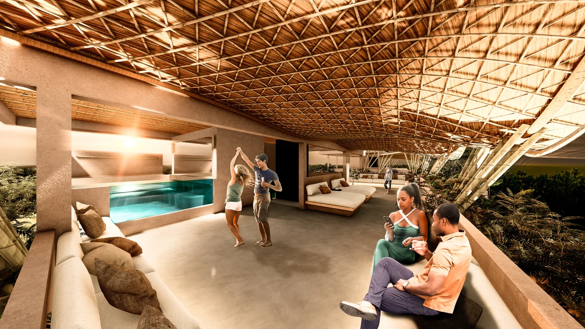 Image of Swimming Pool at Kahya, featuring Luxury Rendering, Covered Terrace.
