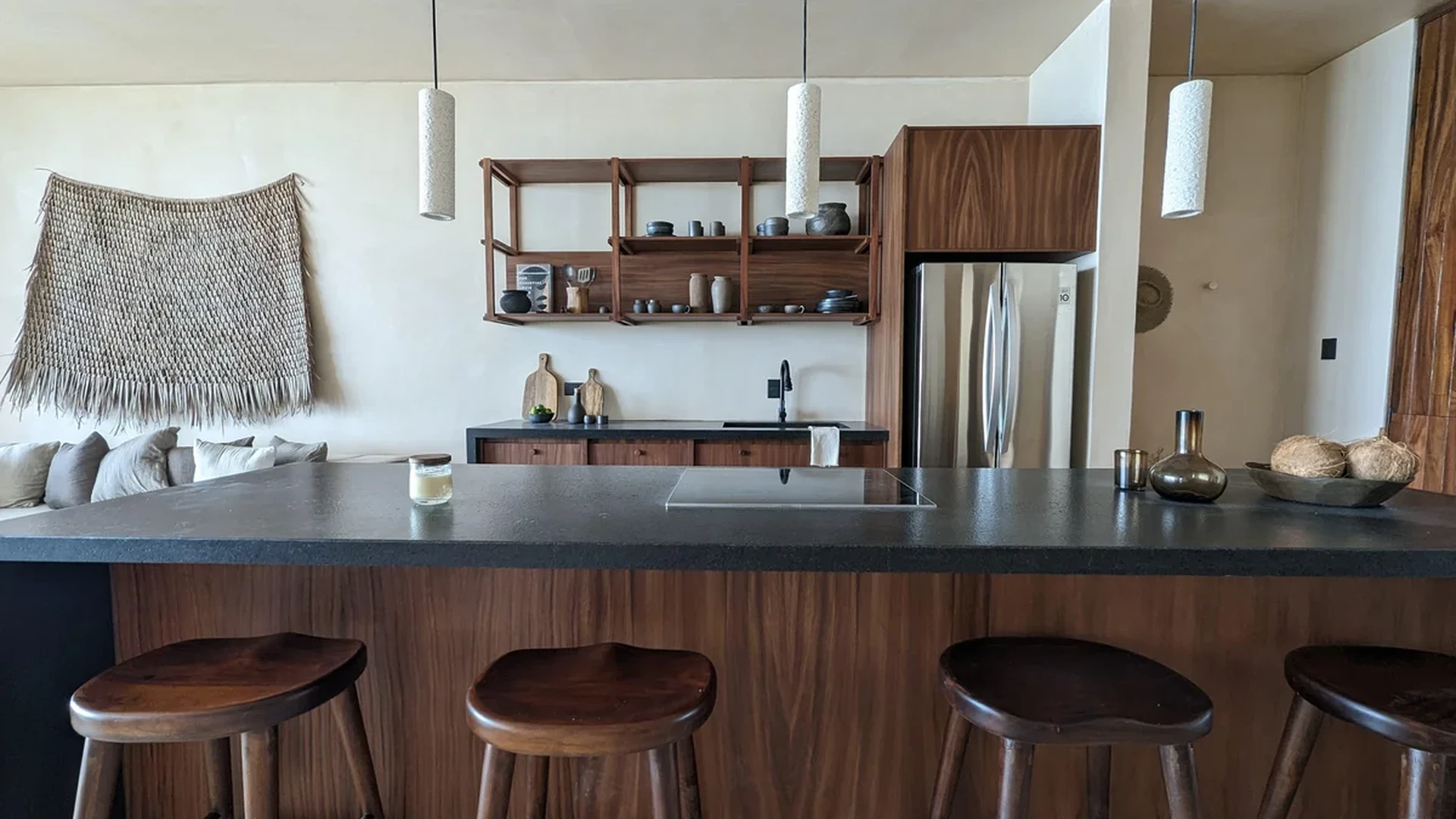 View of Modern Kitchen at Bahia, showcasing Open Concept Living, Kitchen Island.