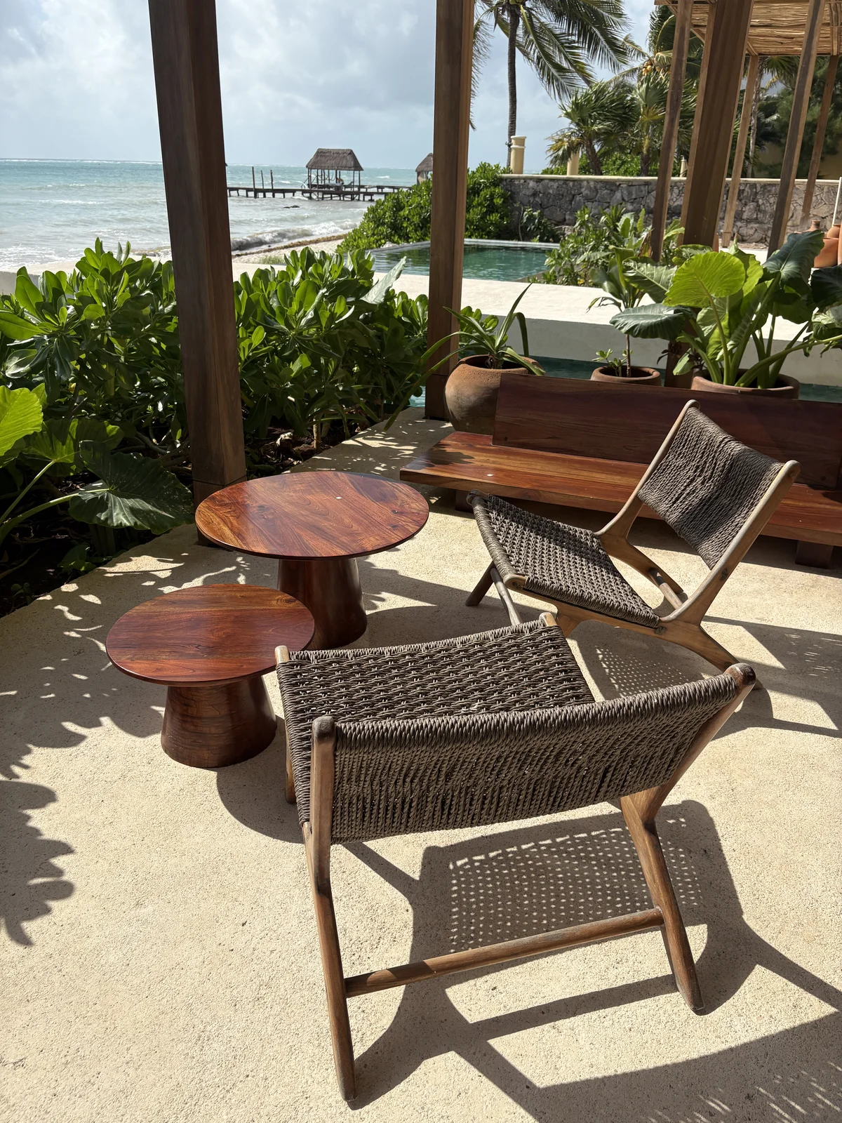 Image of Swimming Pool at Bahia, featuring Ocean View, Beachfront Patio.