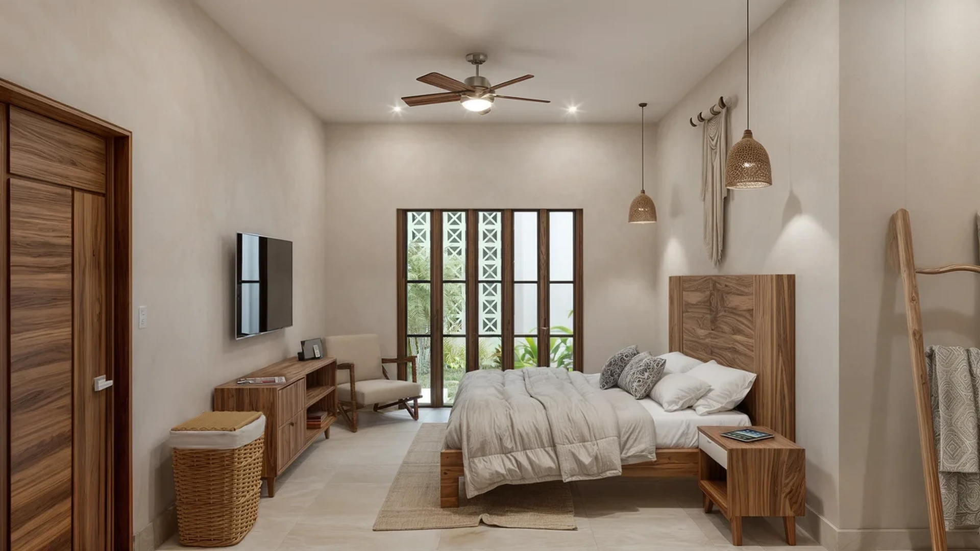 Image of Garden at Muwan, featuring Bedroom, Wood Furniture.