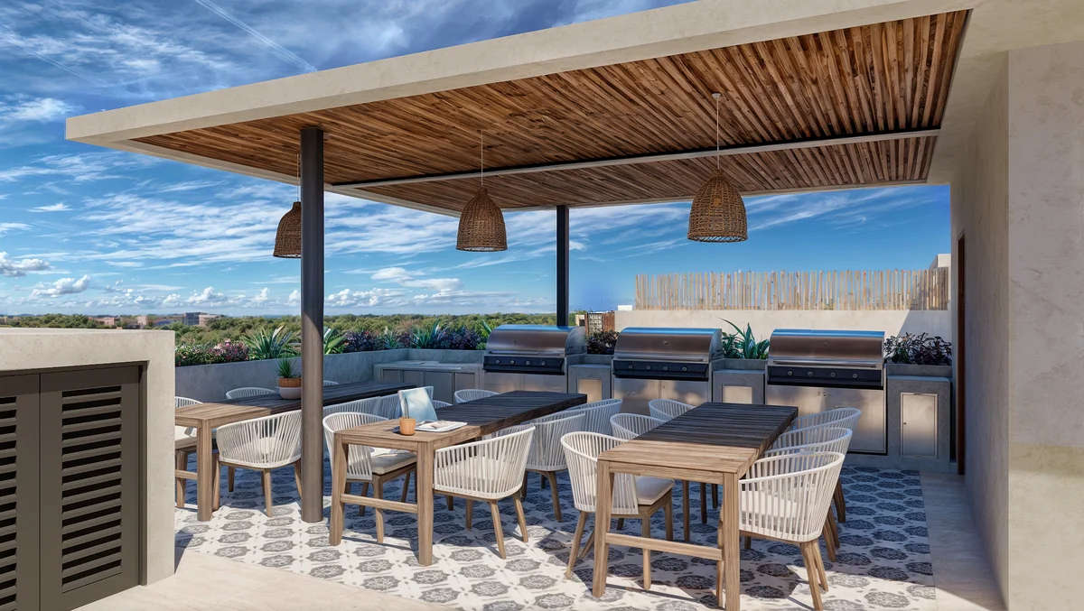 Image of Rooftop Terrace at Muwan, featuring Rooftop Terrace, Outdoor Dining.
