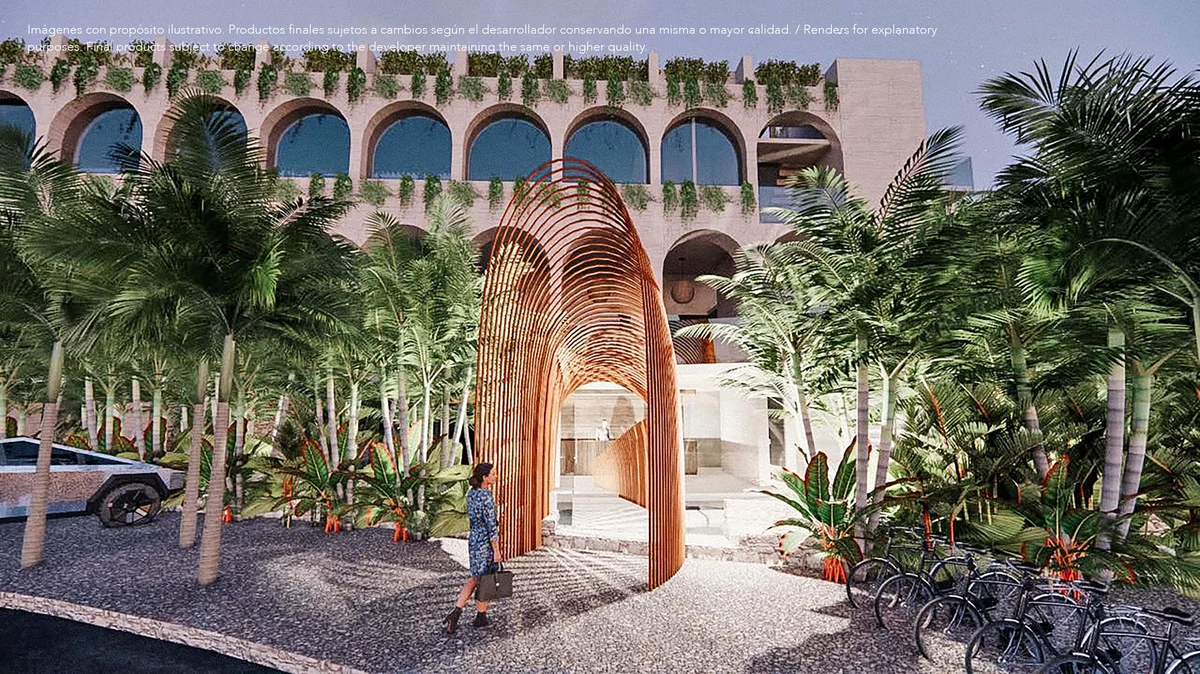 Image of Lobby at Deja Vu, featuring Architectural Rendering, Modern Architecture.