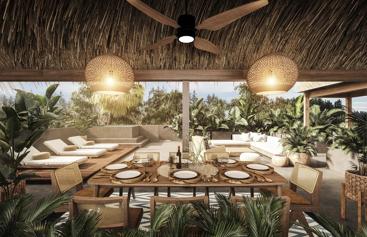 Image of Swimming Pool at Xiimbal, featuring Outdoor Living, Covered Terrace.