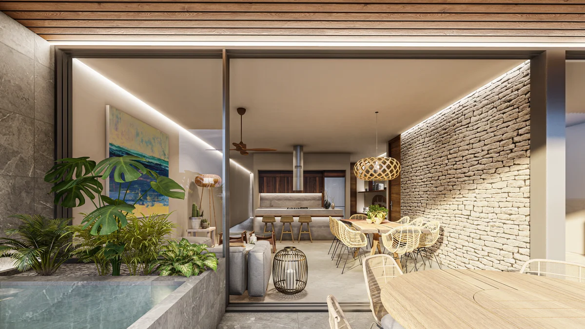Image of Swimming Pool at Nygma, featuring Indoor-Outdoor Living, Luxury Patio.