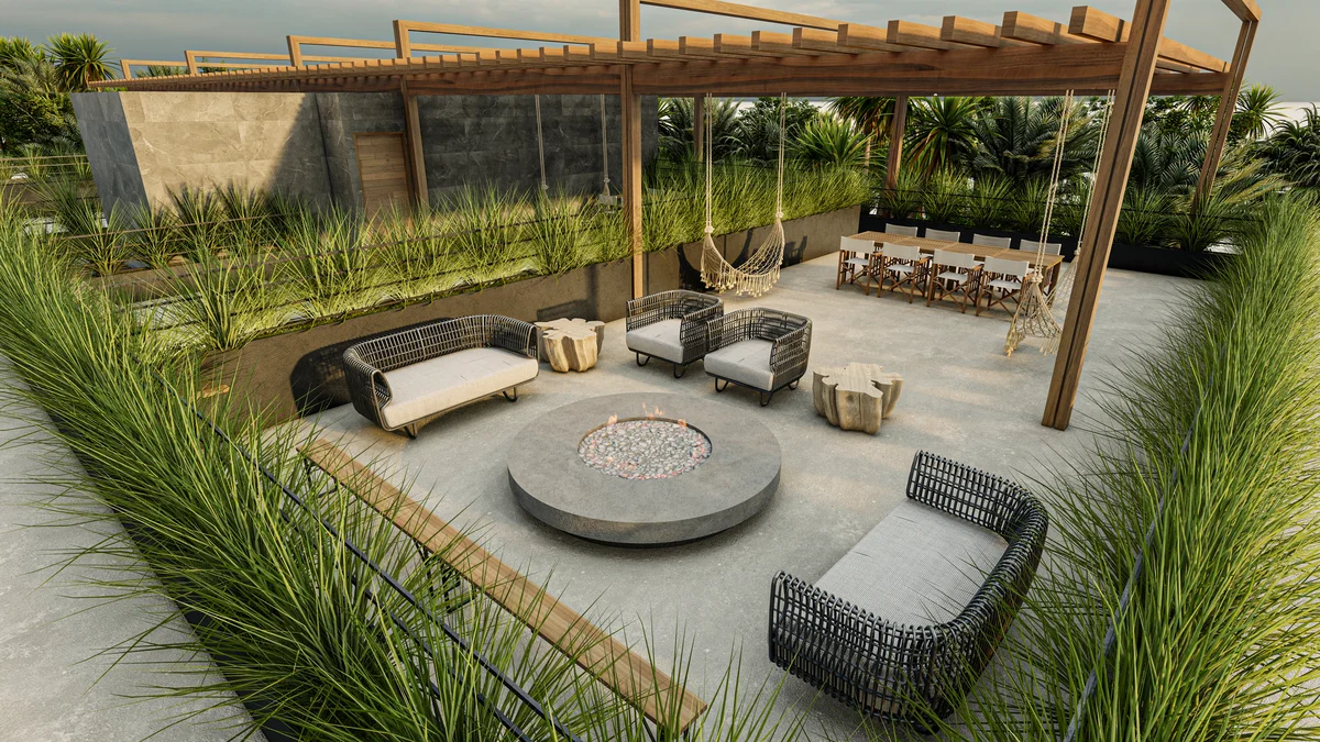 Image of Rooftop Terrace at Nygma, featuring Rooftop Terrace, Outdoor Lounge.
