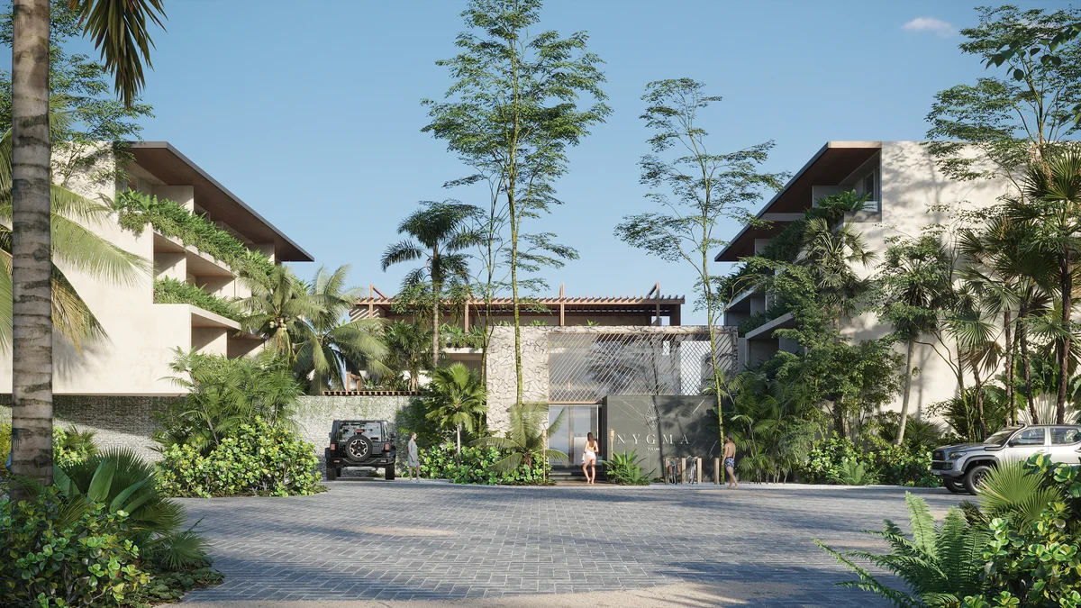 Image of Lobby at Nygma, featuring Modern Architecture, Tropical Landscaping.