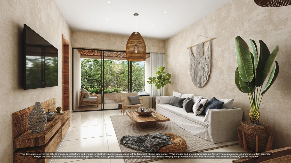 Image of Jacuzzi at Itza Selva 2, featuring Living Room, Bohemian Decor.