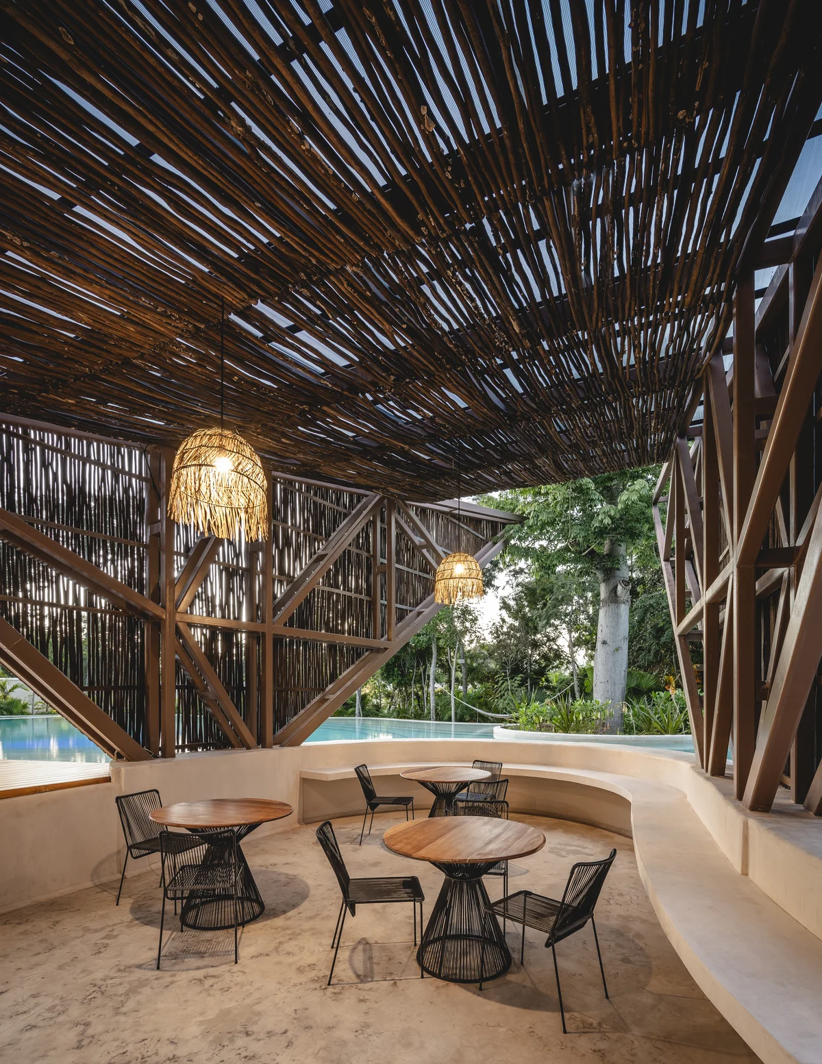 Image of Swimming Pool at Ophelia, featuring Outdoor Lounge, Poolside Seating.