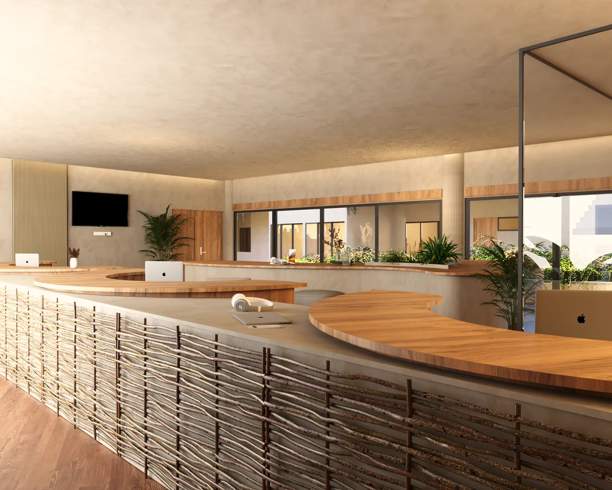 Image of Lounge at Xiib Kaab, featuring Coworking Space, Lobby Area.