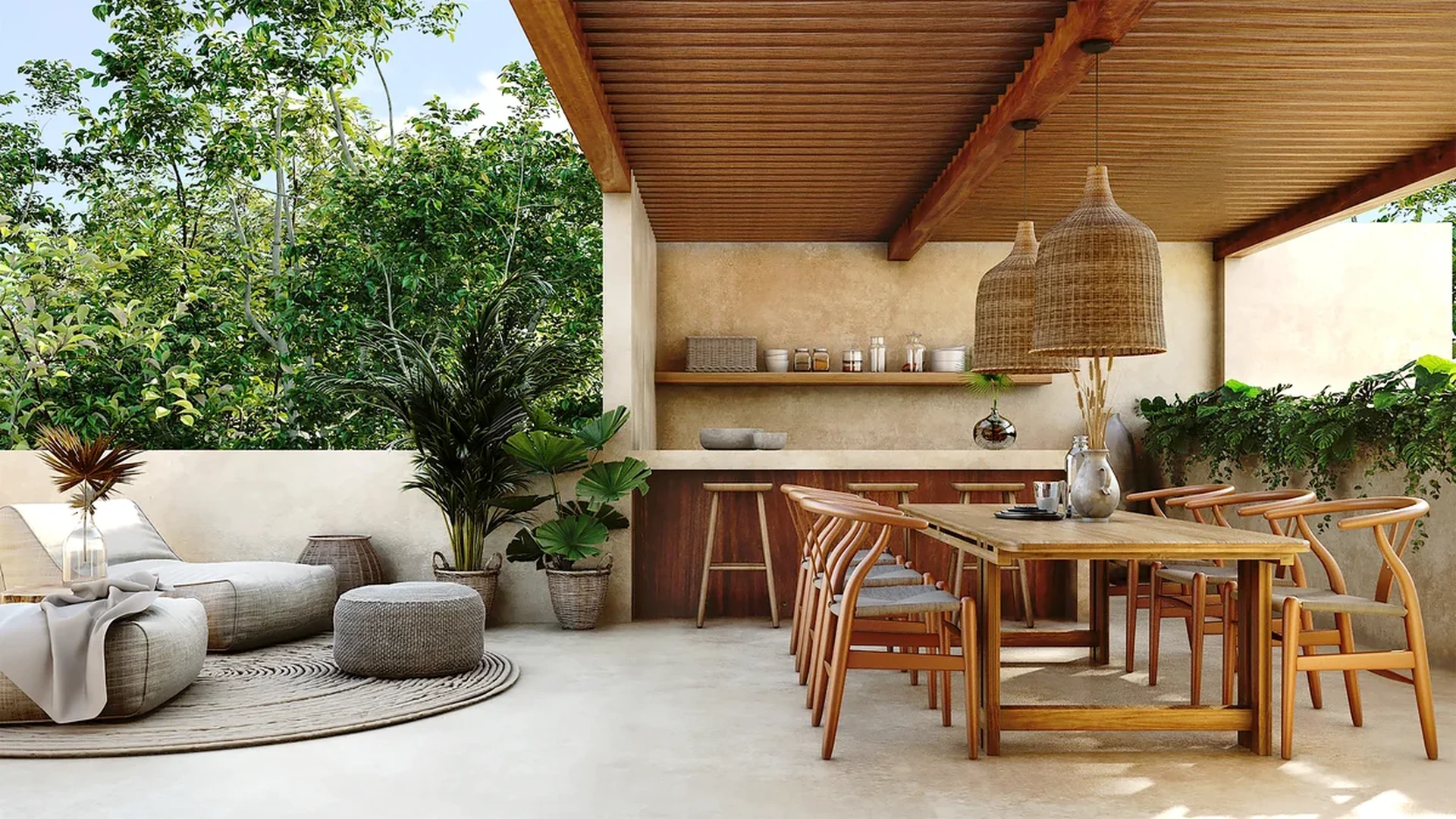 Image of Lounge at Retiro Tulum-Villas, featuring Covered Patio, Outdoor Dining.