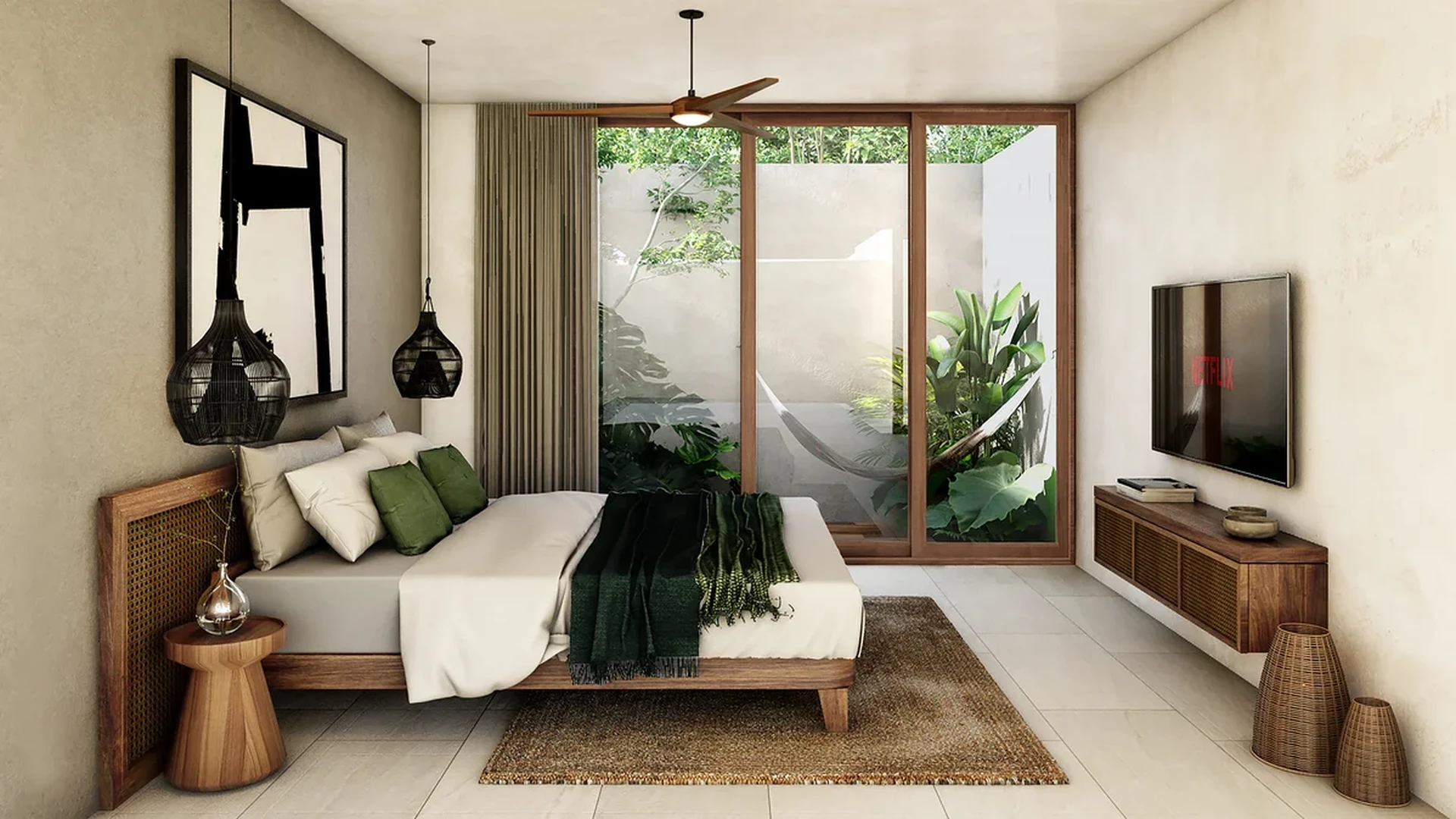Image of Garden at Retiro Tulum-Villas, featuring Bedroom, Modern Interior.