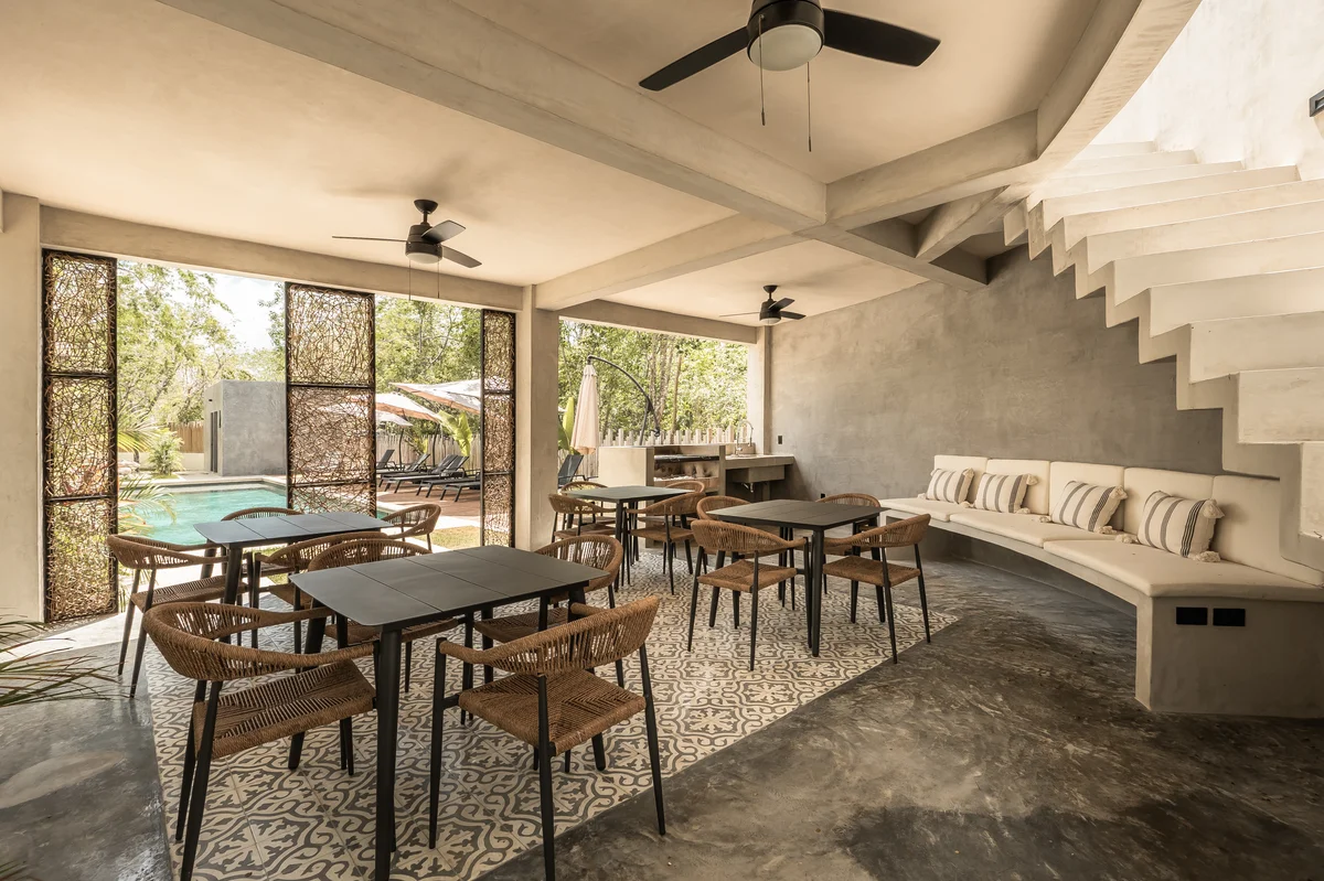 Image of Swimming Pool at Monarca, featuring Covered Terrace, Poolside Lounge.