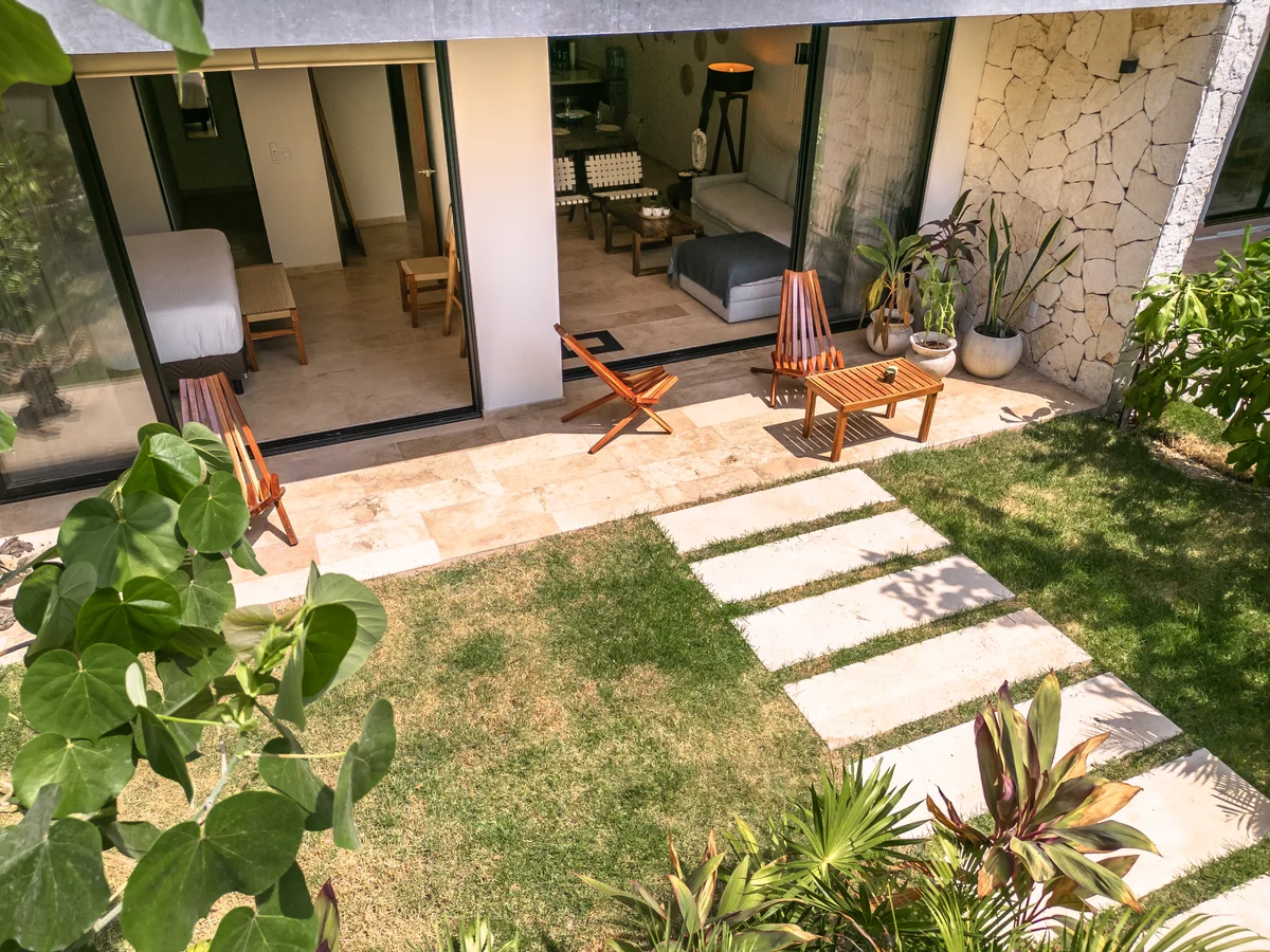 Image of Garden at Monarca, featuring Private Garden, Indoor-Outdoor Living.