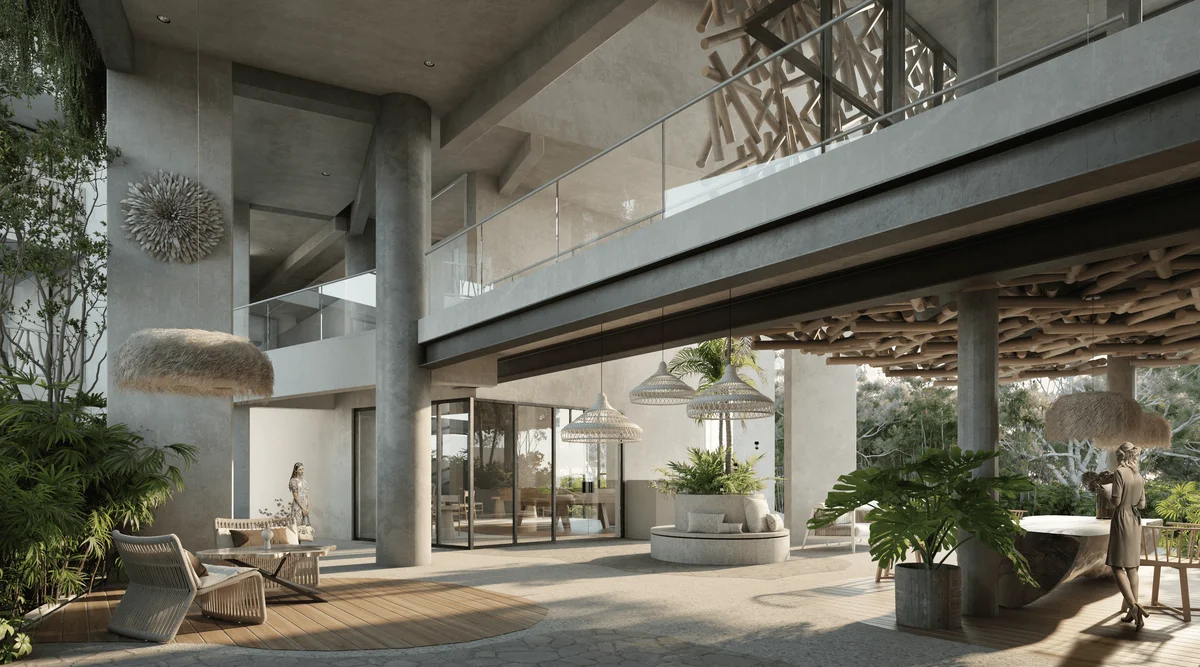 Image of Lobby at Waye, featuring Luxury Lobby, Modern Architecture.
