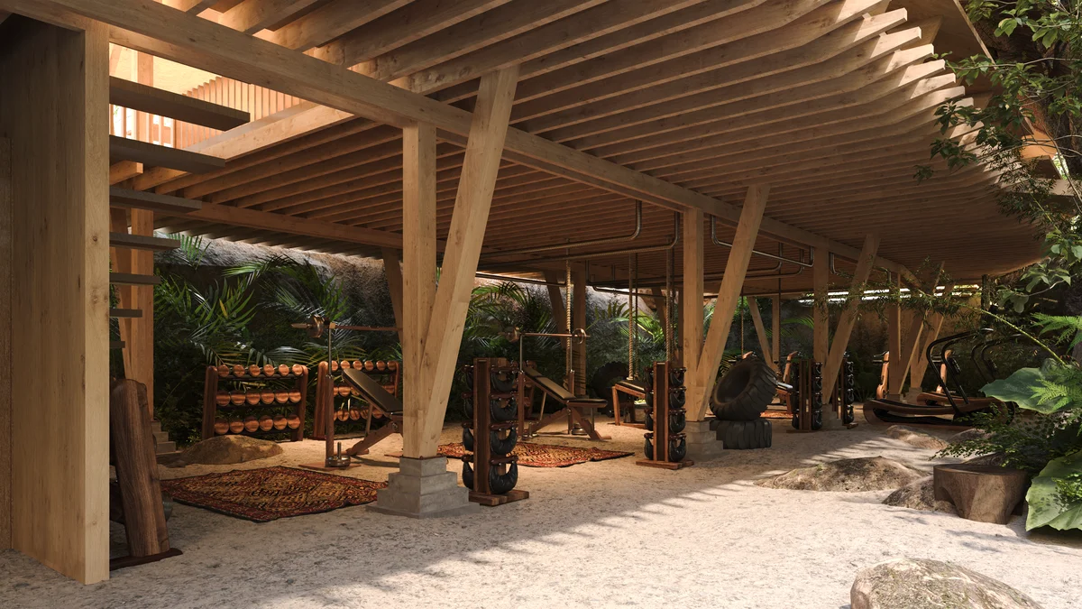 Image of Gym at Mirval by Pandora, featuring Outdoor Gym, Jungle Gym.
