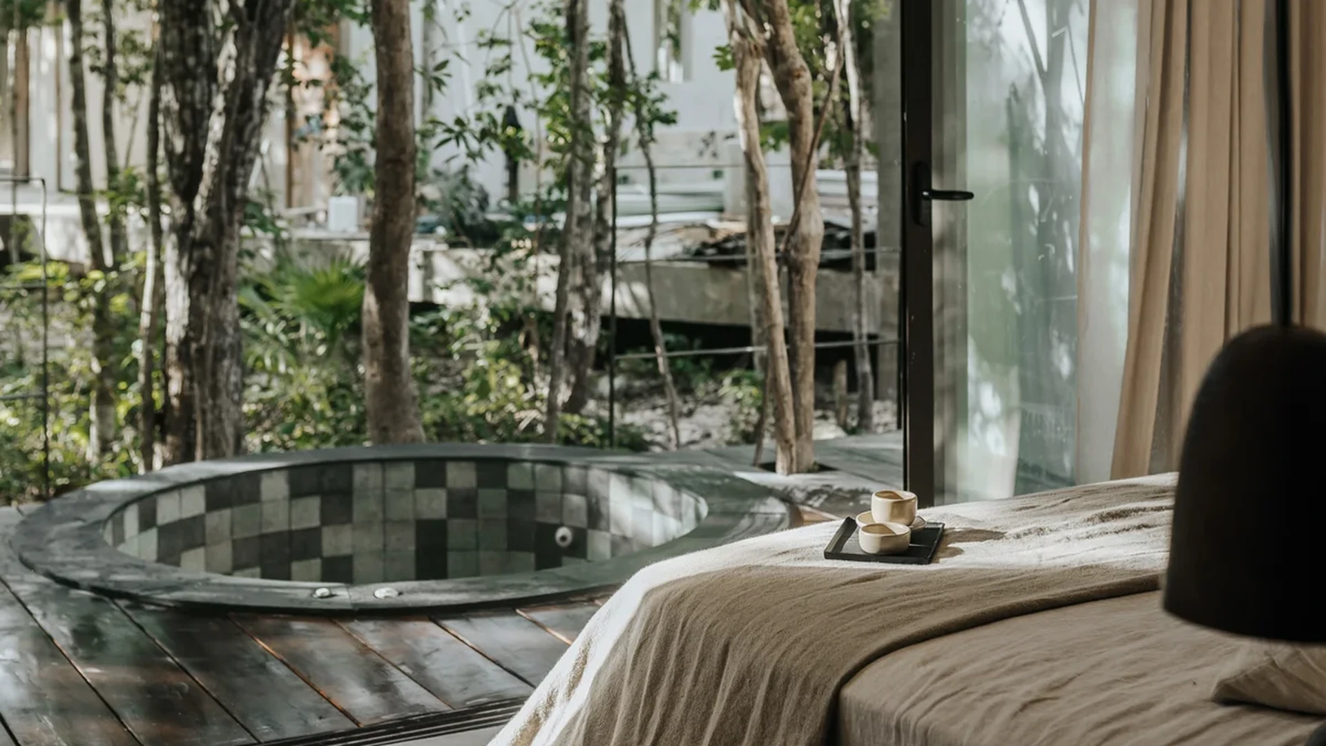 Image of Jacuzzi at Bodhi, featuring Bedroom, Private Jacuzzi.