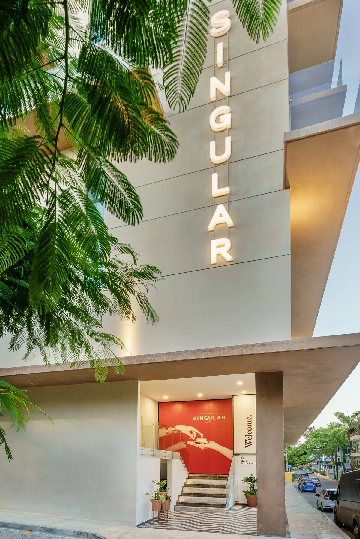 Image of Lobby at Singular Joy, featuring Building Exterior, Modern Architecture.
