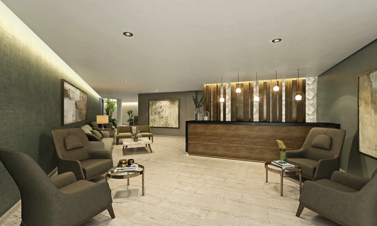 Image of Lobby at Marila, featuring Modern Lobby, Luxury Reception.