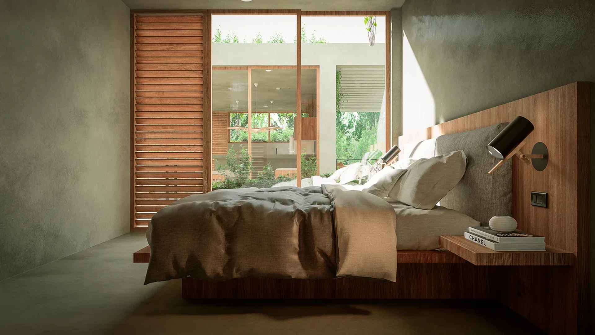 Image of Garden at Tanah, featuring Modern Bedroom, Natural Light.