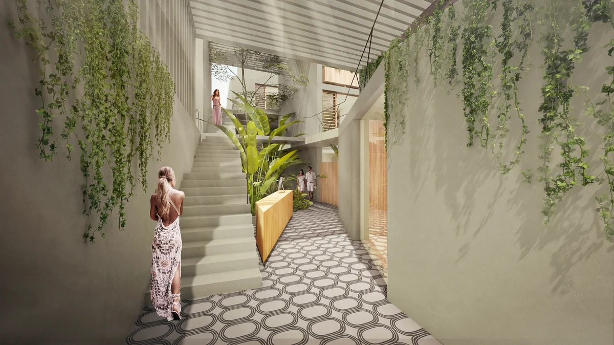 Image of Lobby at Tanah, featuring Modern Lobby, Interior Courtyard.