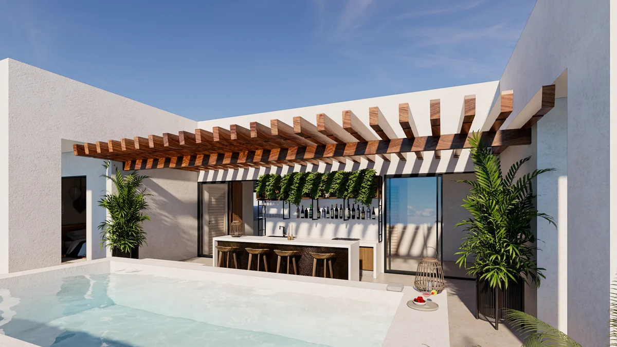 Image of Swimming Pool at Hoxul, featuring Rooftop Terrace, Private Pool.