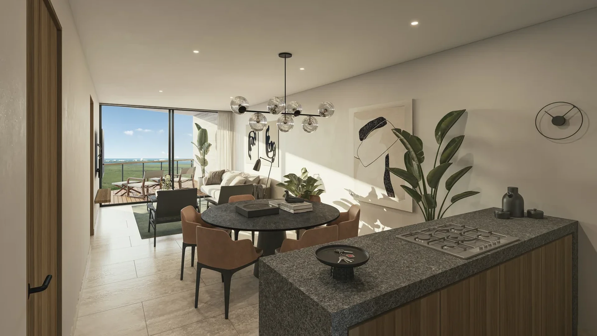 Image of Ocean View at Le Parc, featuring Open Concept Living, Modern Apartment.
