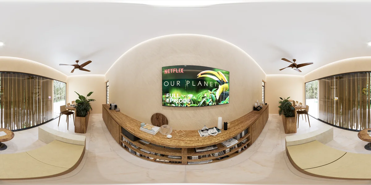 Image of Lounge at Lik Organic, featuring Modern Lounge, Entertainment Area.