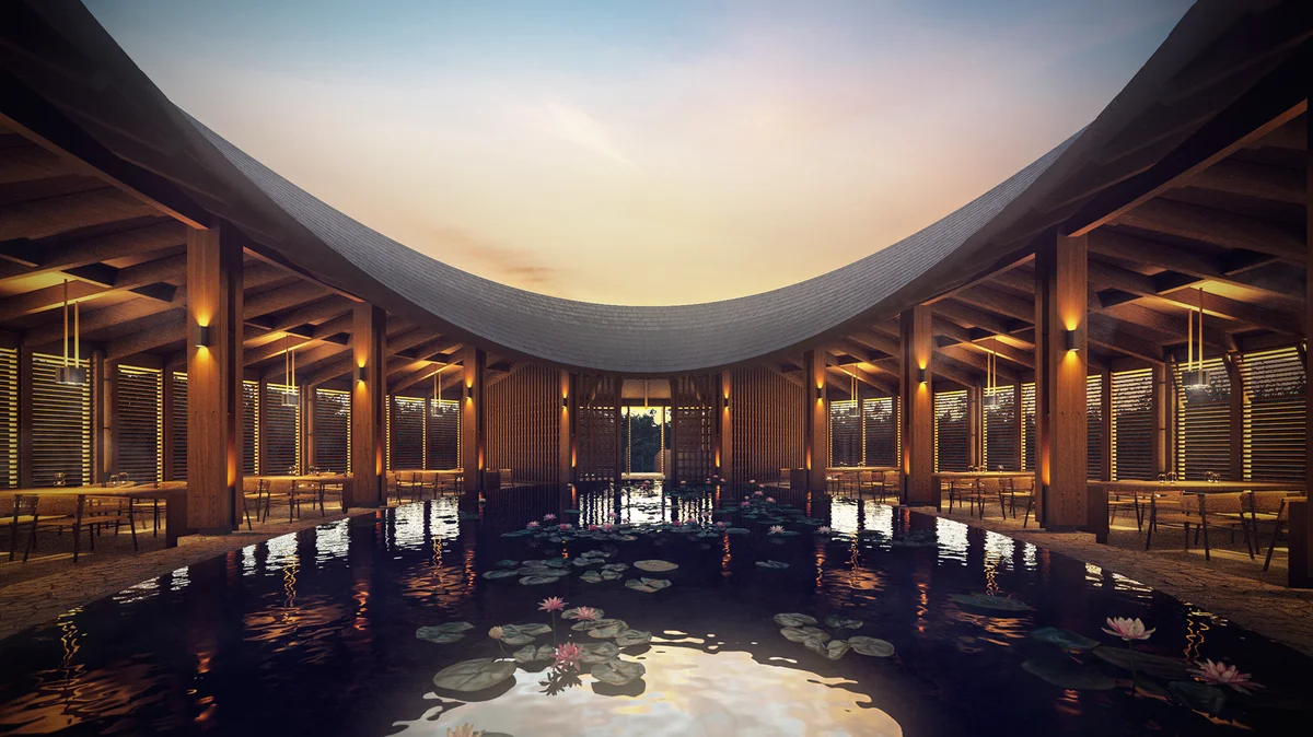 Image of Garden at Kune, featuring Outdoor Dining Area, Zen Architecture.