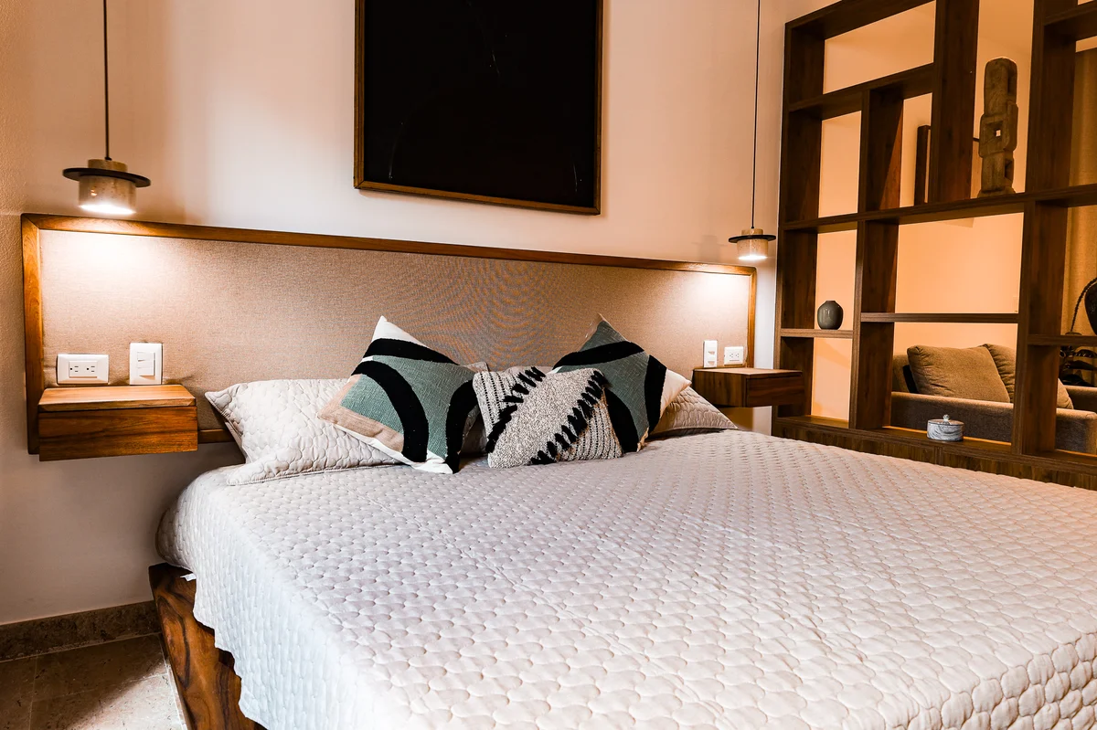 View of Bedroom at Duna, showcasing Modern Design, King Size Bed.