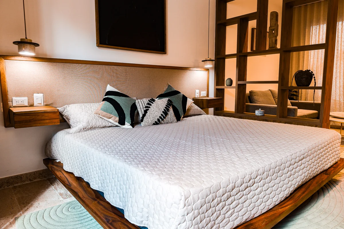 View of Bedroom at Duna, showcasing Modern Design, King Size Bed.