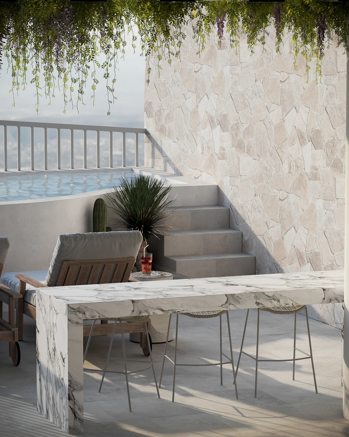 Image of Swimming Pool at Luna, featuring Outdoor Living, Terrace Design.