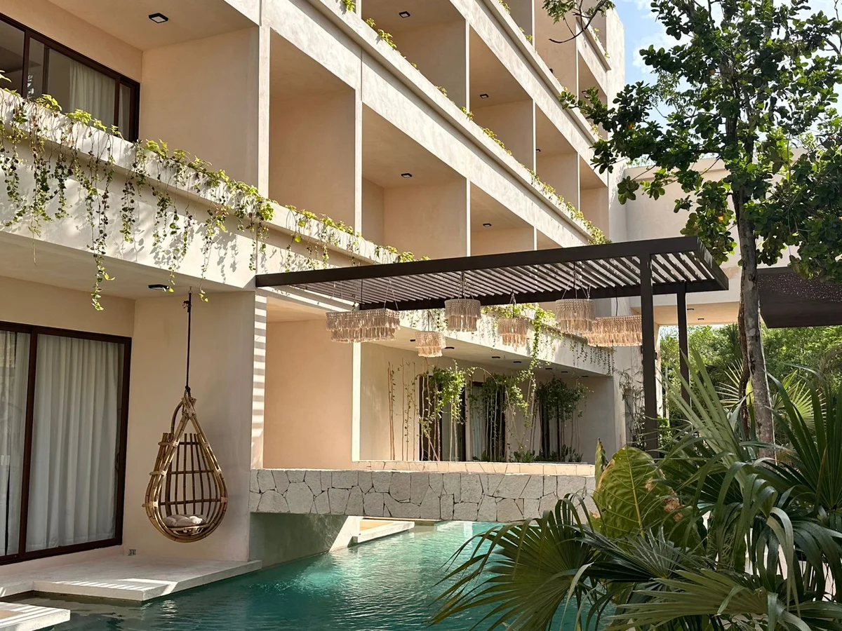 Image of Swimming Pool at Casa Makram, featuring Resort Style Pool, Modern Architecture.