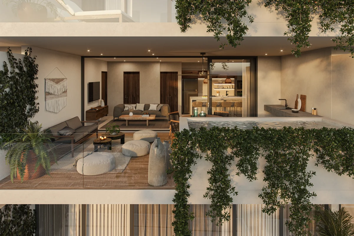 Image of Swimming Pool at Park 101, featuring Modern Living Room, Outdoor Patio.