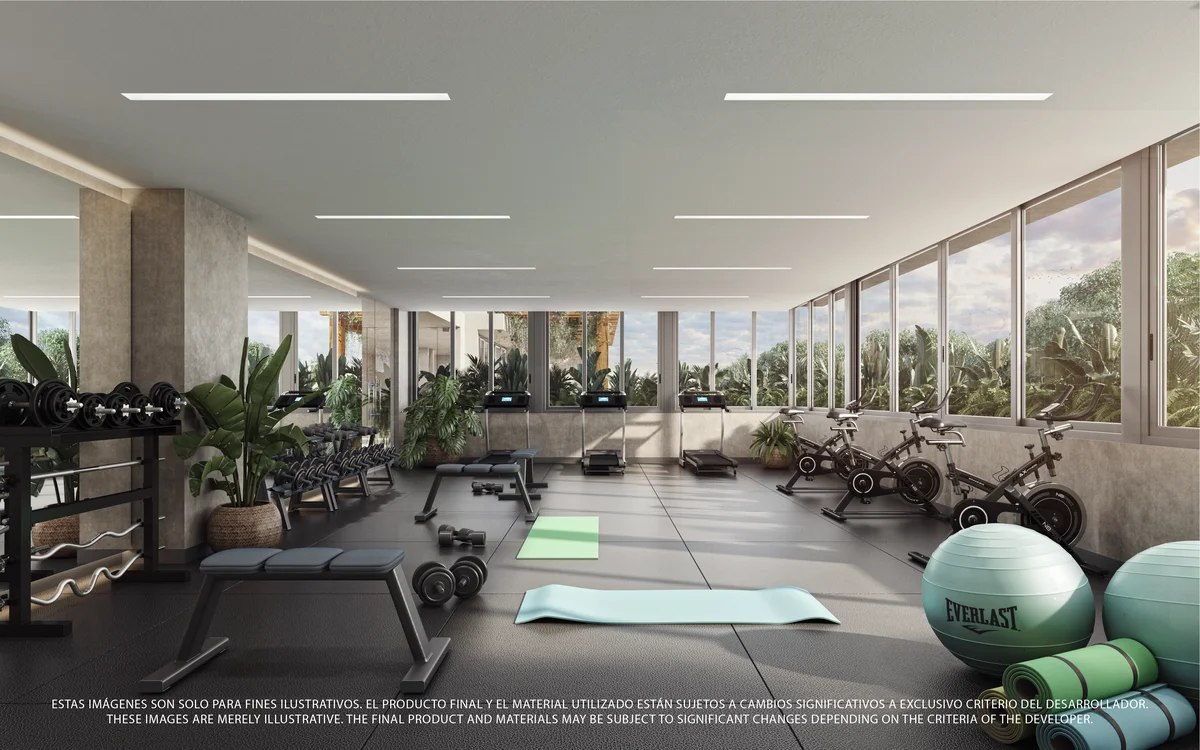 Image of Gym at Nhoa, featuring Modern Gym, Fitness Center.