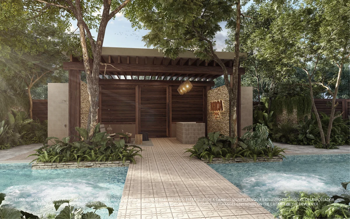 Image of Swimming Pool at Nhoa, featuring Outdoor Lounge, Tropical Garden.