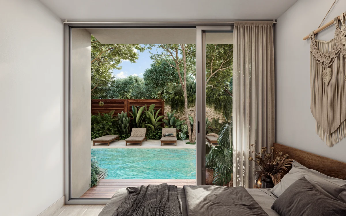 Image of Swimming Pool at Nhoa, featuring Private Pool View, Tropical Garden.