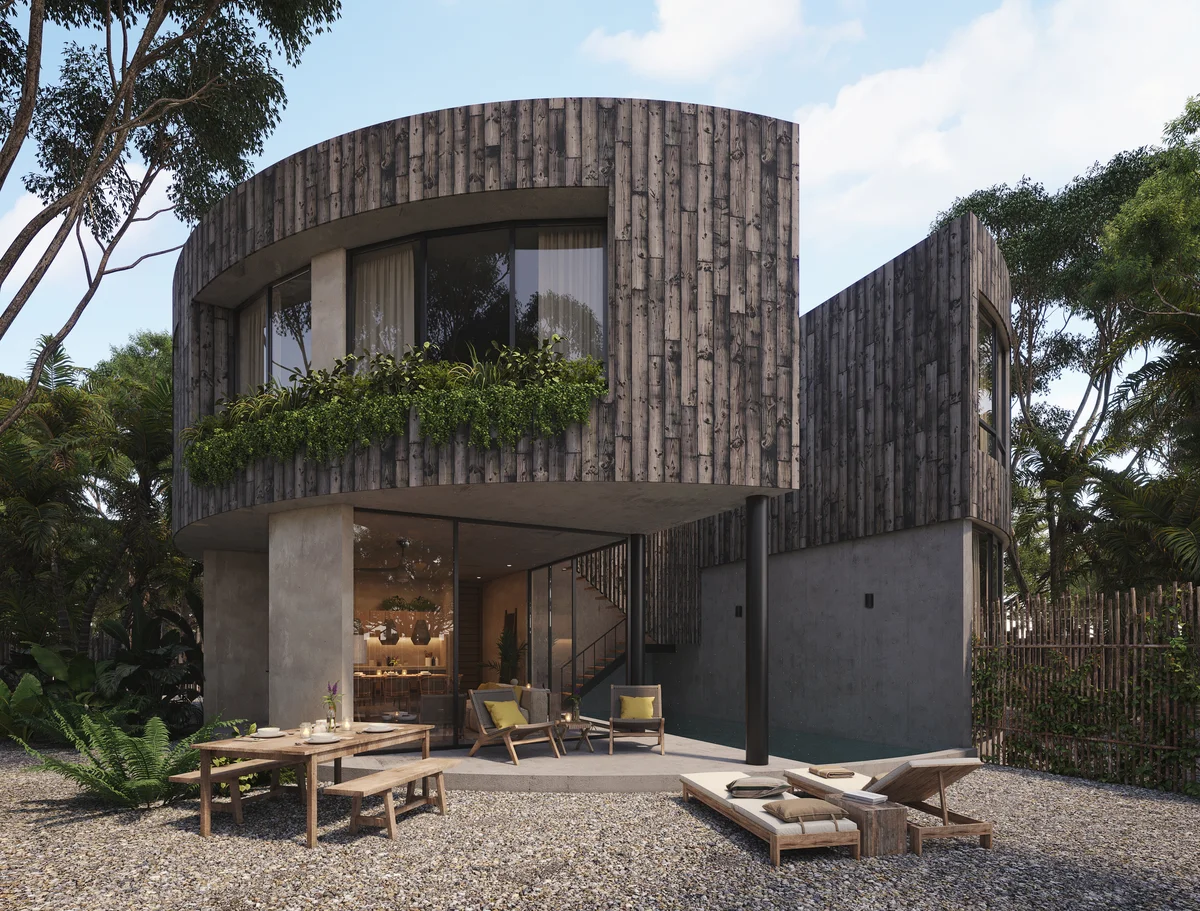 Image of Swimming Pool at 404 Tulum, featuring Modern Architecture, Tropical Residence.
