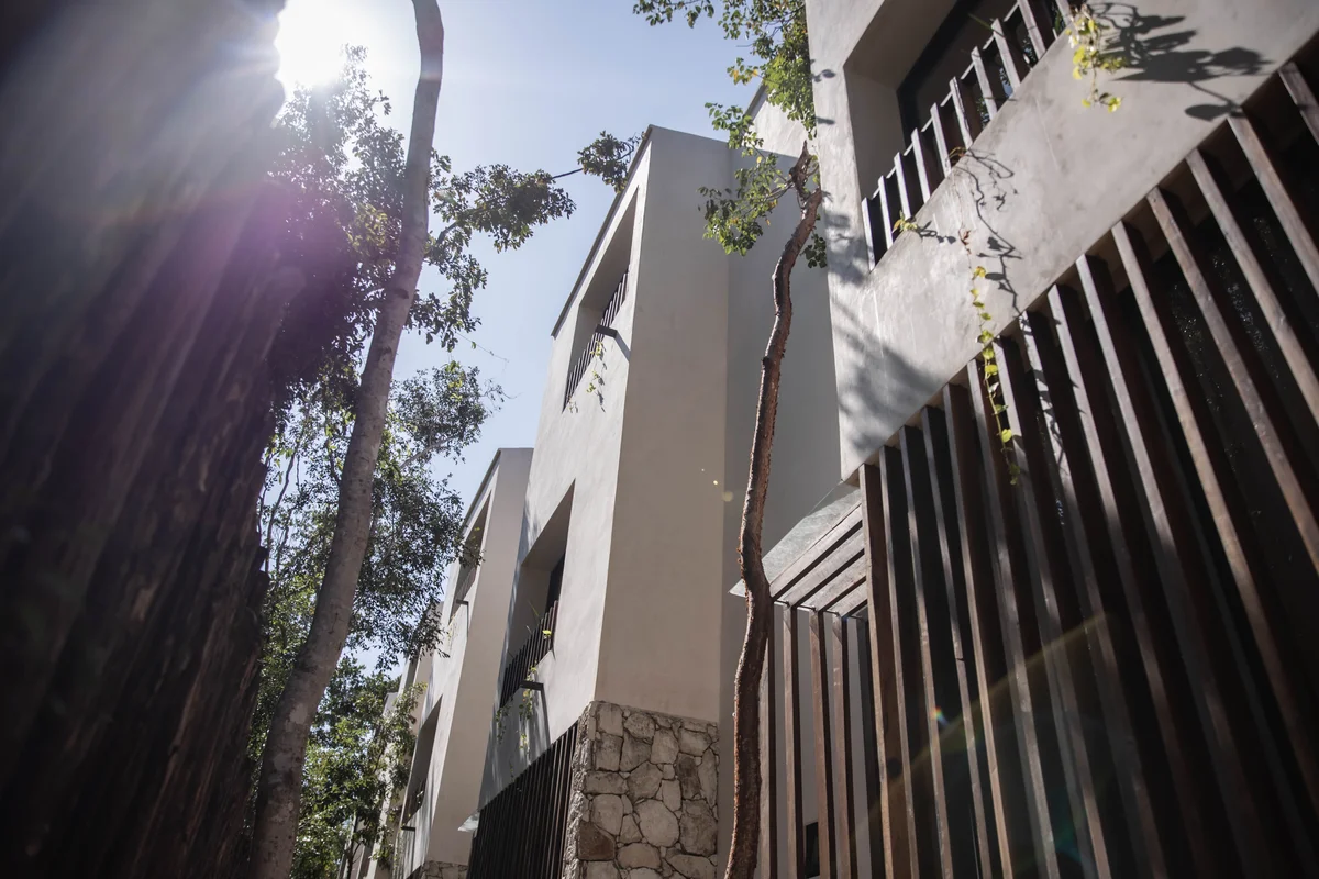 View of Modern Architecture at Afra Jungle, showcasing Building Exterior, Residential Facade.