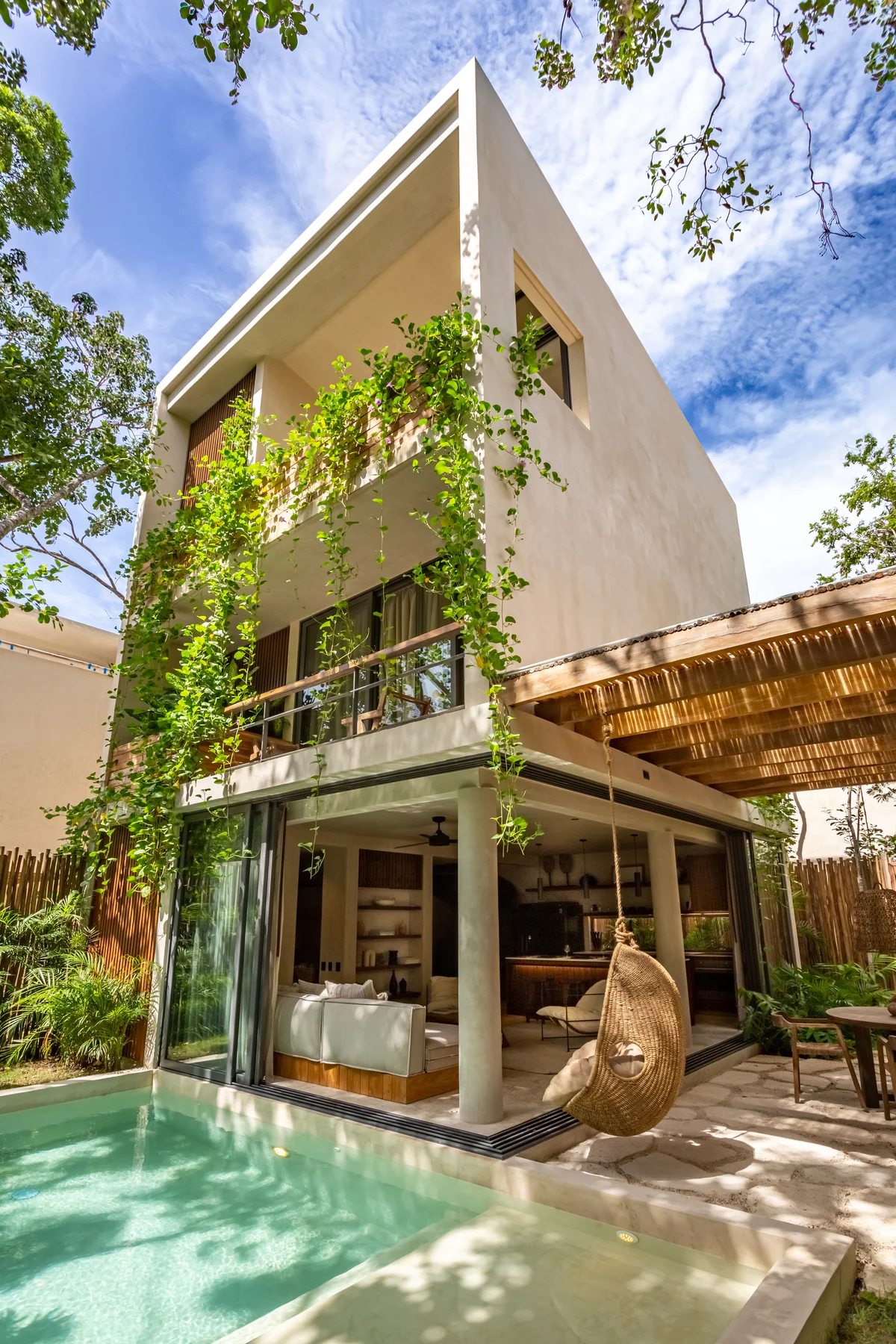 Image of a Modern Villa, featuring Private Plunge Pool and Indoor-Outdoor Living.