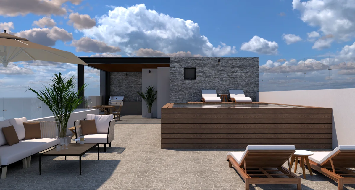 Image of Rooftop Terrace at Amanecer, featuring Rooftop Terrace, Outdoor Living.